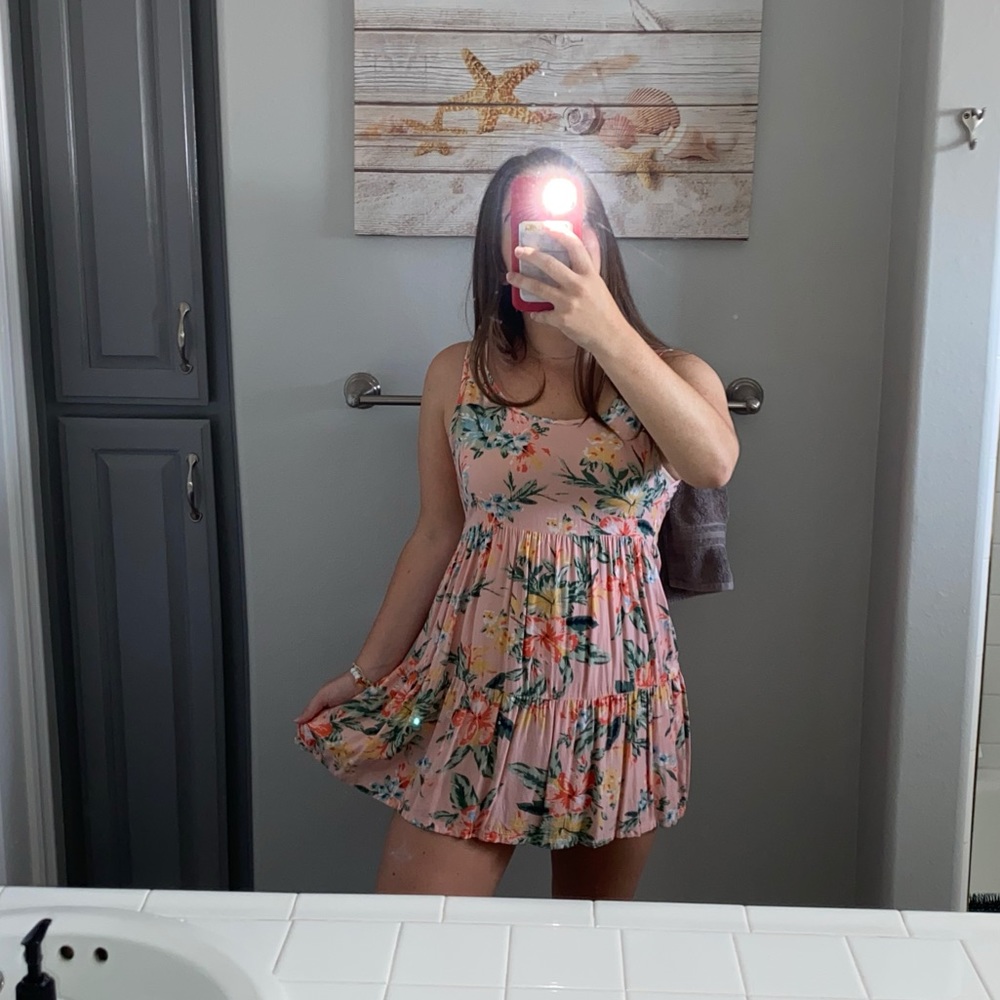 pink floral sundress